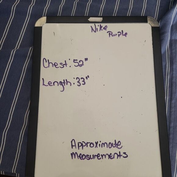 Nike Golf Polo Shirt Men's XXL Blue Striped Dri-Fit Cotton Short Sleeve Collared - Picture 8 of 8